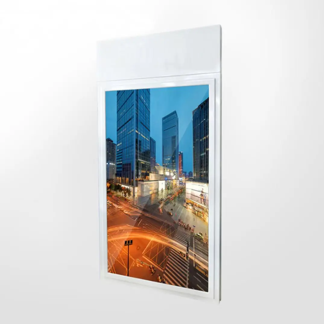 Dual Side High Brightness Hanging Advertising Digital Signage And Displays With Transparent Glass LED Screen