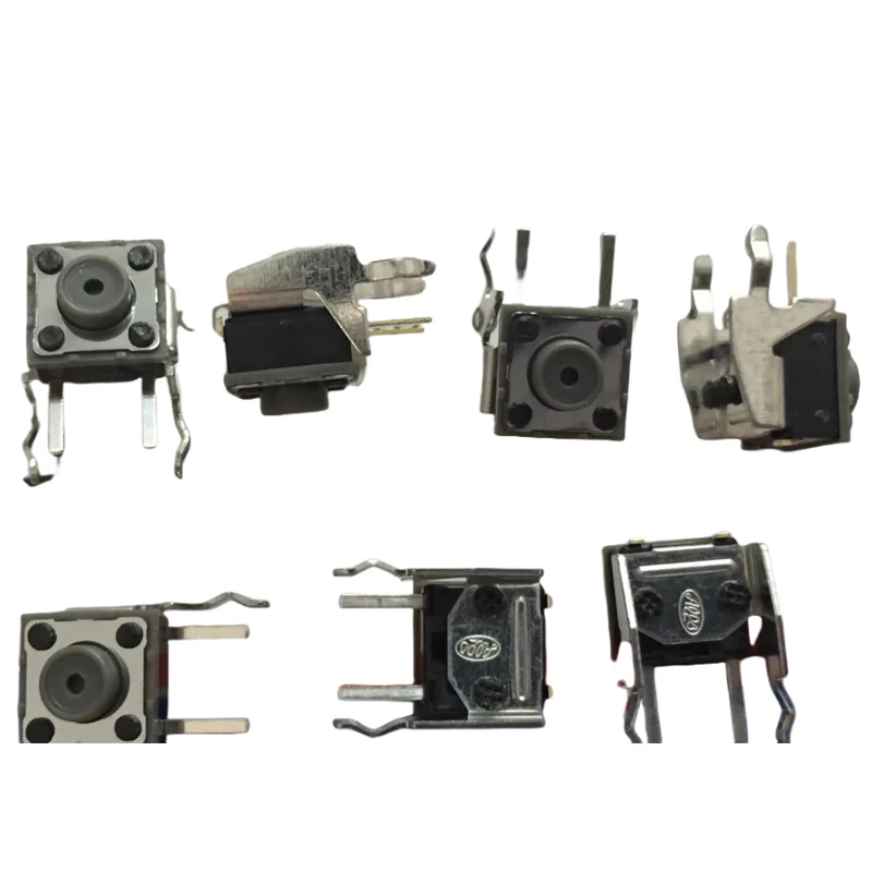 3pcs/lots Japan ALPS SKQJLBA010 Waterproof Dust Silicone Tactile Switch 6.6*6.6*5 With Bracket Side Insert 2 Legs