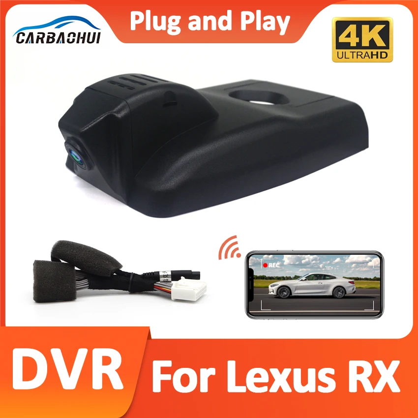 

4K New Plug and Play WIFi Car DVR DashCam For Lexus RX 200t 300 for Lexus RX 350 for Lexus RX 450h for Lexus RX AL20 2016-2022