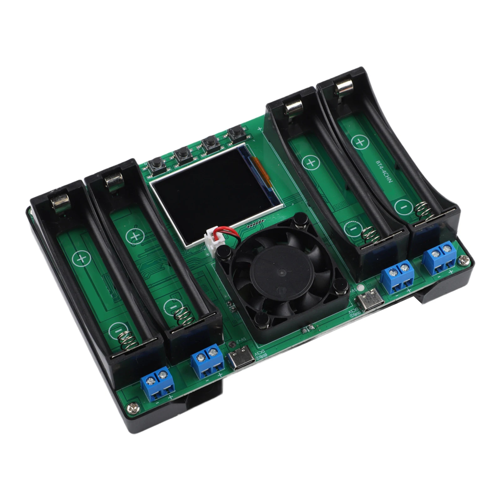 4-channel Tester Battery Capacity Tester For Battery Testing Active Cooling Mechanism Automatic Charging Cycles 150 103 36 Mm