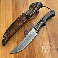 Damascus steel fruit knife, outdoor knife, portable knife, high hardness, hand forged blade, sharp handle, meat knife