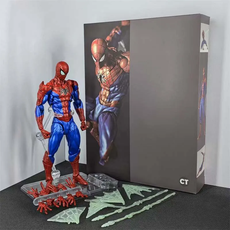 ในสต็อก Ct ของเล่น Spiderman รูป Amazing Yamaguchi Spider-Man 2.0 Agent Anti Venom Mafex Shf อะนิเมะ Action Figure ของเล่นของขวัญ