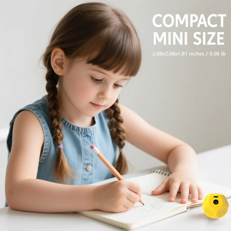 ตัวจับเวลาครัวแบบลูกบาศก์ - ตัวจับเวลาแบบชาร์จไฟได้ นับถอยหลัง 15-20-30-45-60 นาที สำหรับการทำอาหาร ห้องเรียน การออกกำลังกาย A-A68X