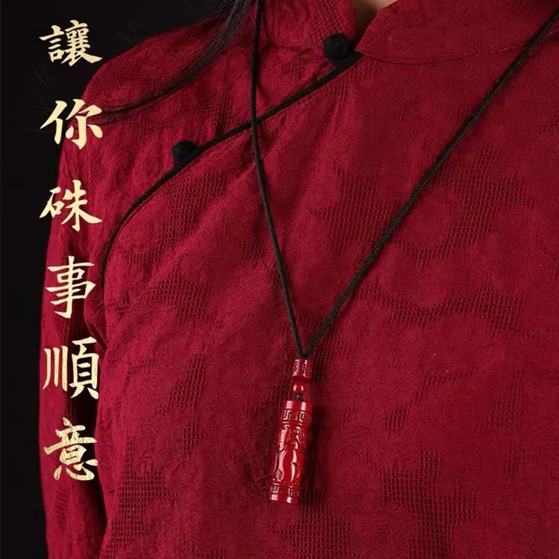 قلادة بدلاية من الحجر الخام للرجال والنساء ، 12 نمط زودياك ، سينابار ، أرنب ، سورانجاما شعار ، تميمة ، هدية أنثى