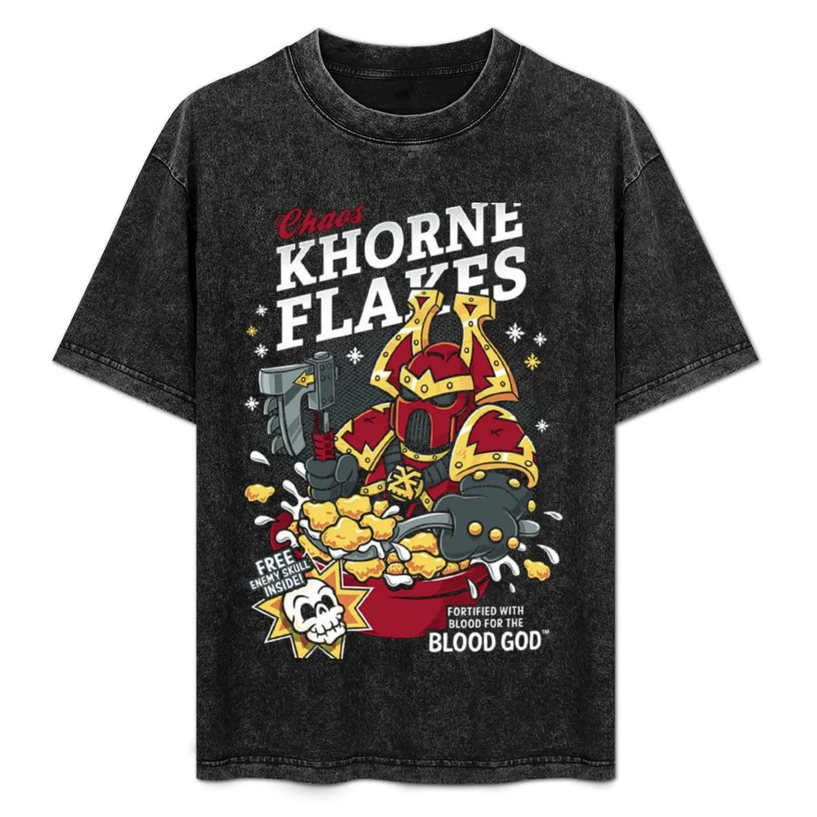 

Chaos Khorne Flakes T-Shirt cotton t shirt pack man t shirt cotton high quality T-Shirt