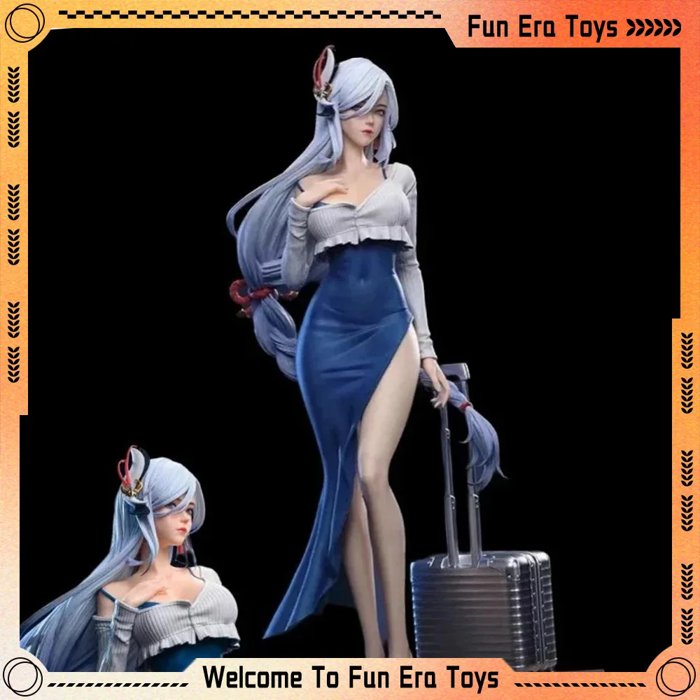 45cm Shenhe Genshin Impact Anime Figures Sexy Shenhe Game Model Ice Girl GK Model Collection Custom Birthday Perimeter Toys Gift