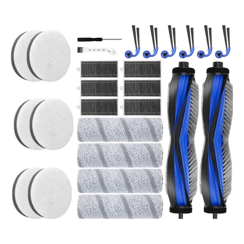 

A83X-23PCS Main Side Brush Roller Mop Dust Bag Filter Replacement For Ecovacs Deebot X11 Omnicyclone Robot Vacuum Accessories