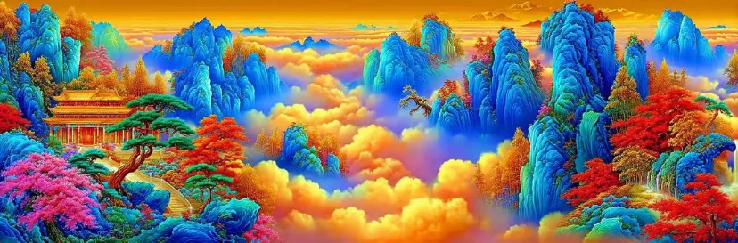 

9CT 11CT предварительно напечатанный набор для вышивки крестом «сделай сам» ремесленная нить игла поделки тысяча ли пейзаж