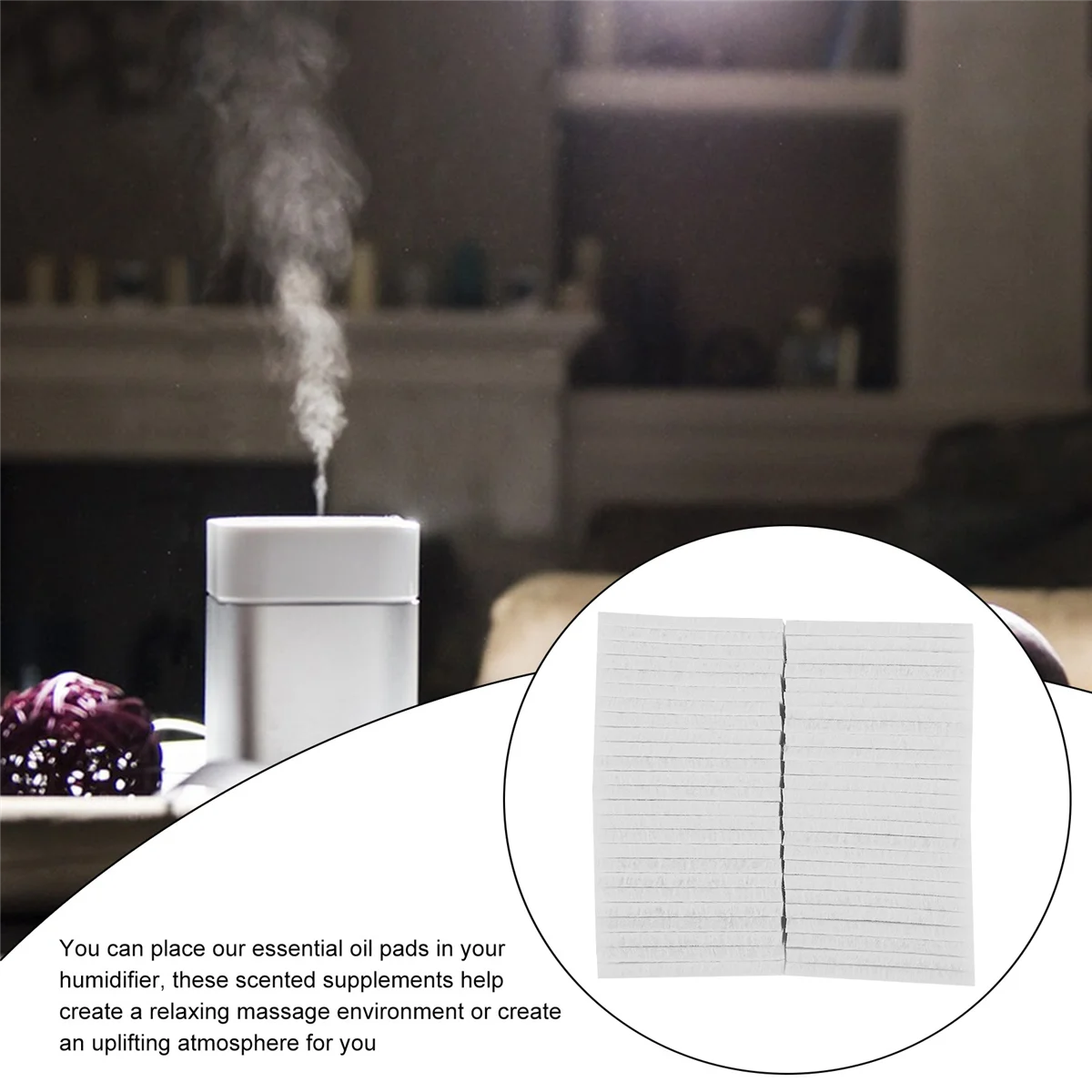 50 Pcs Unscented Refills Aromatherapy Pads Arom Oil Pads Electric Diffusers Pads for Car Fragrance& Ball Plugs Diffusers