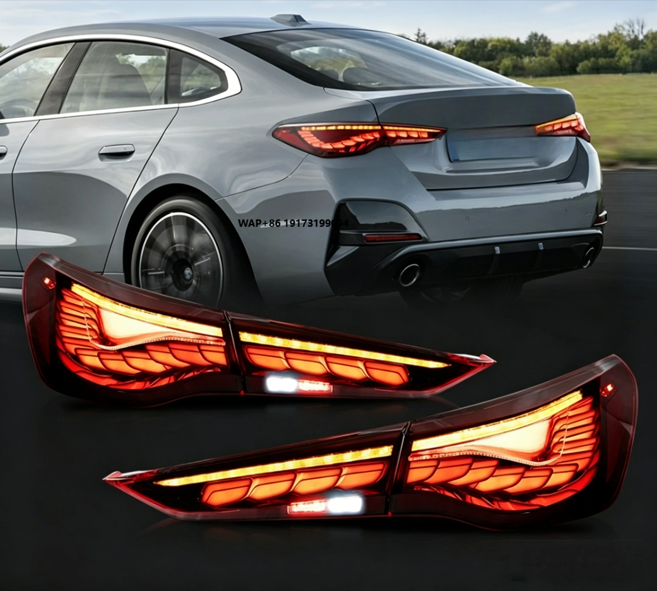 

Светодиодные задние фонари для BMW 4 серии G22 G23 G82 M4 2020-2024 в стиле CSL с динамическими последовательными указателями поворота и стоп-сигналами