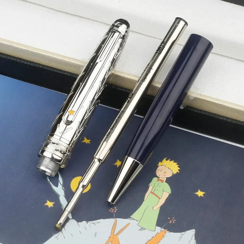 Special Little Prince Rollerball Pen MB 163 Ballpoint Metal Blue Design Not Gel Fountain Pens Set Office Supplies with Number