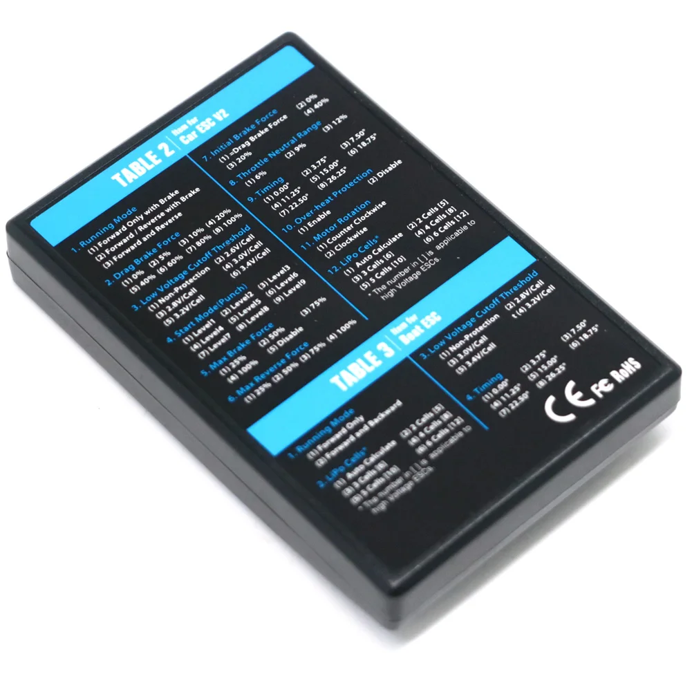 Hobbywing RC Car Program Card LED Program Box 2C Programm Card For  Car Boats Setting Card