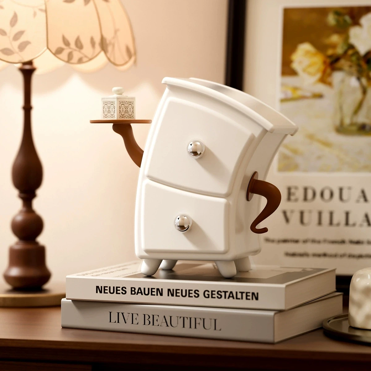 

Креативные и необычные украшения с перекрестной талией, милые настольные предметы с многослойными ящиками, организованный шкаф для хранения, хранилище в античном стиле.