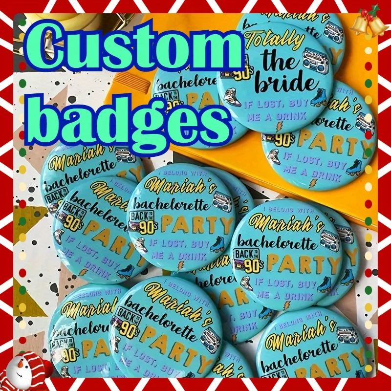 Customize Pins Round Badge Free Design Creative Brooches with Any Photos Jewelry Accessories Gifts