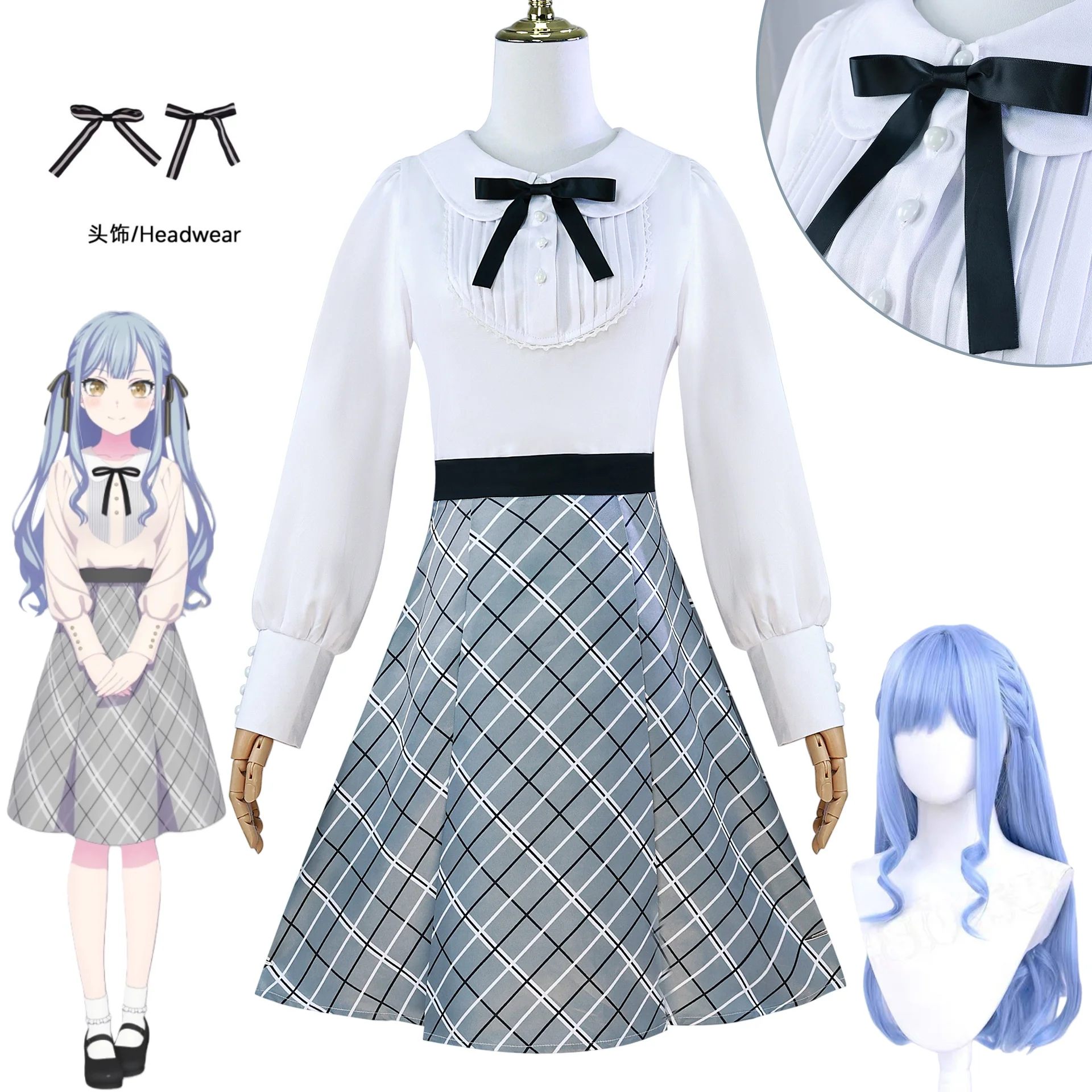 Аниме BanG Dream Togawa Sakiko Косплей Костюм Парик Sakiko Togawa Oblivionis Костюм для Хэллоуина