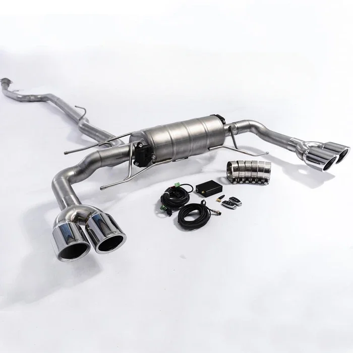 Car Exhaust For Alfa Romeo Giulia Stainless Steel Pipes Catback With Quad Double Tip