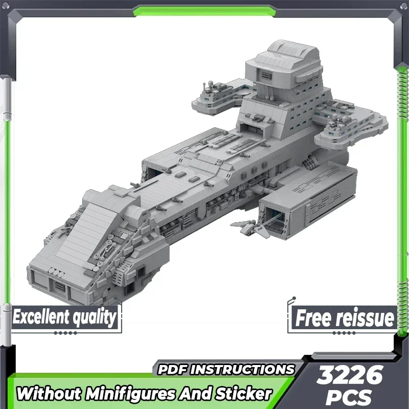 Modelo militar espacial Moc ladrillos de construcción X-303 acorazado crucero tecnología bloques modulares regalo Navidad juguete DIY conjuntos de montaje