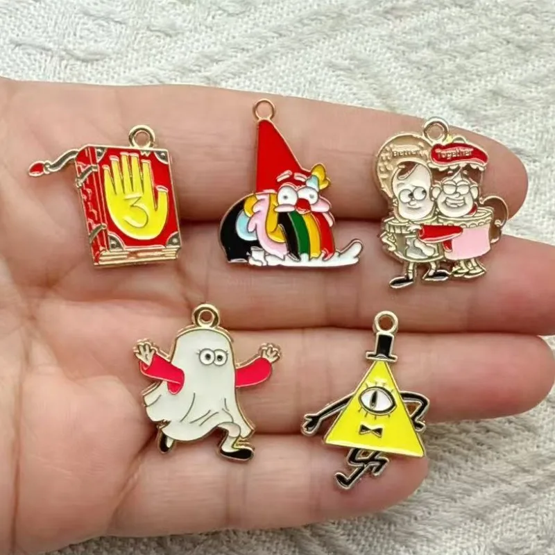 10pcs Cartoon Charms Enamel Charms Pendants for Jewelry Maki