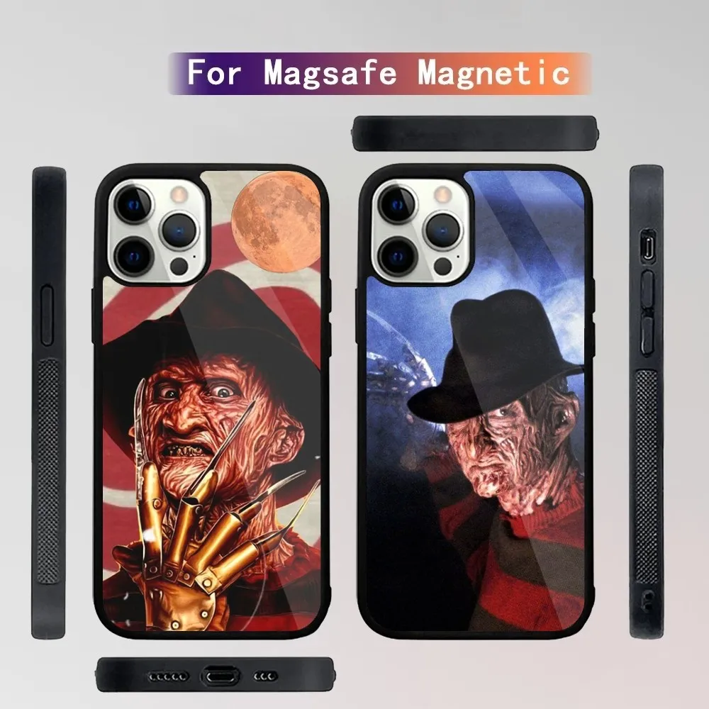 F-Freddy Horror K-Krueger   Phone Case For iPhone 15,14,13,12,11,Plus,Pro,Max Mini Magsafe Magnetic Wireless Charging