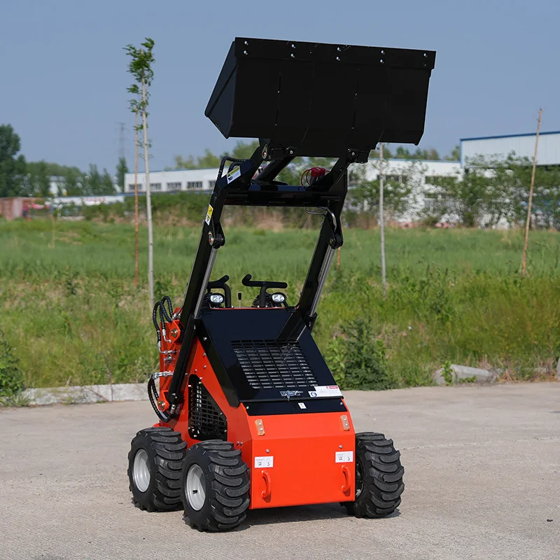 Wheel Tires Min Skid Steer Loader SMH380 Max Lifting Force 375 KG Bucket Capacity 0.15 Cubic Metre