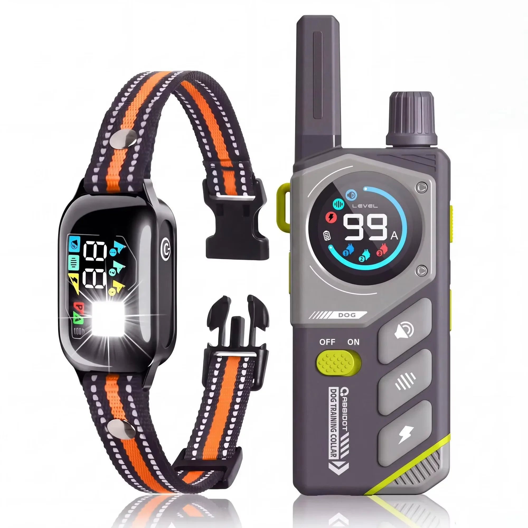 Electric Dog Training Collar Digital 1000m Remote Control Shock Vibrator IPX7 Waterproof Pet Dog Bark Control Stop Collar view 3