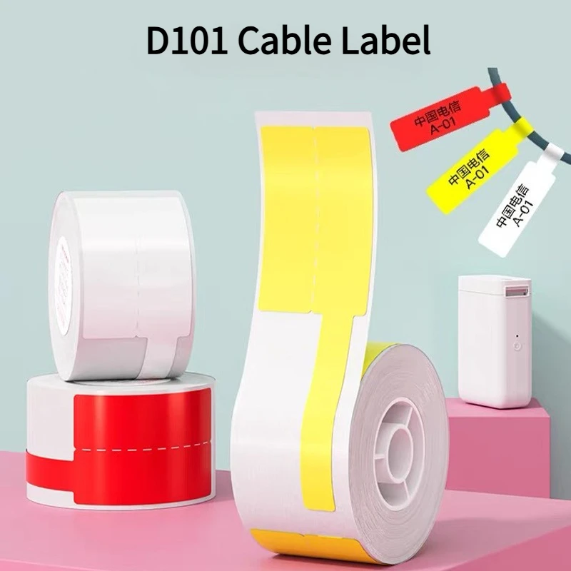 Niimbot D101 Cable Label Classification Sticker Self Adhesive Waterproof Identification Tag Electric Wire Label for D101 Printer