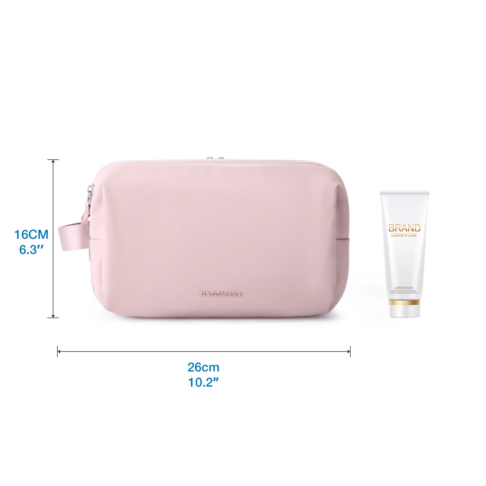 Bolsa de Cosmética Feminina de Viagem Funcional Pendurado com Zíper Estojo de Maquiagem Necessário Organizador Bolsa de Armazenamento Higiene