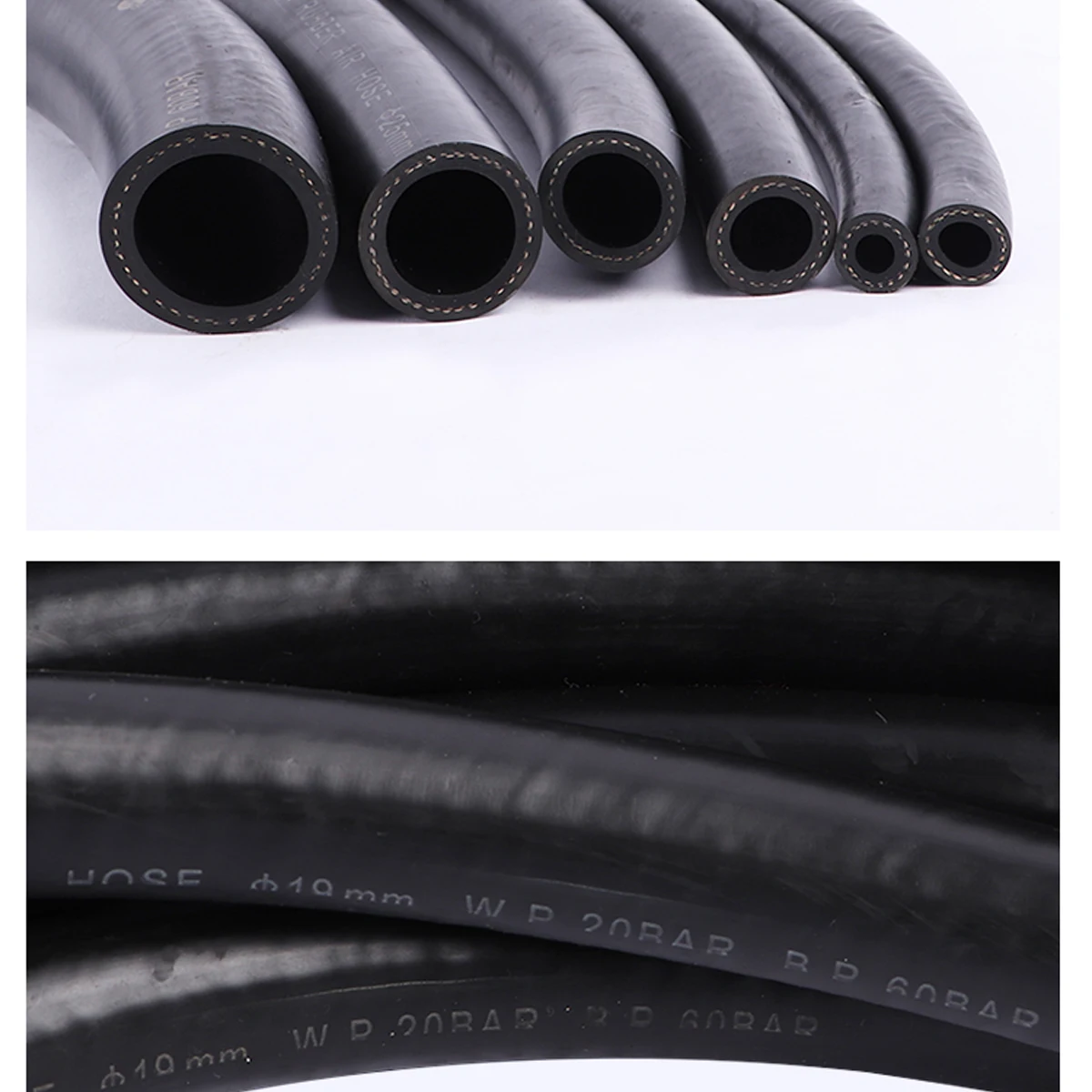 Black High-temperature Resistant Oil Pipe Rubber Pipe High-pressure Gas Pipe Heat-resistant Steam Pipe Flexible Hose Water Pipe