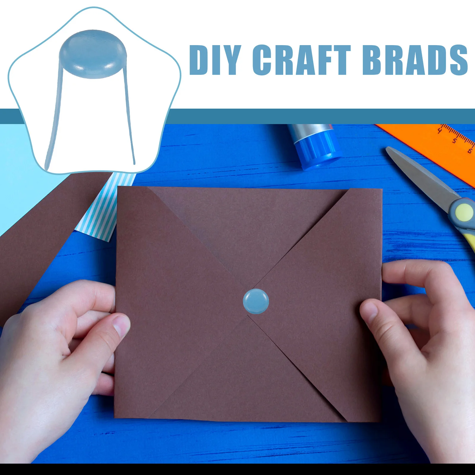 200 قطعة مسامير مخلب مادة حديدية متينة وسهلة الاستخدام لسكرابوكينغ DIY بها بنفسك ورقة الحرف اليدوية Brads بها بنفسك Brads