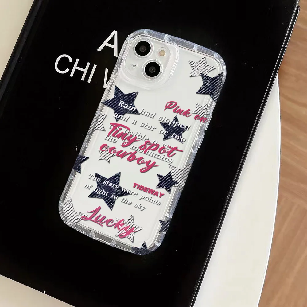 Estojo transparente à prova de choque para iPhone, INS, Coreano, Bonito, Airbag, INS, Airbag, 16, 15, 14, 13, 12, 11 Pro Max, 14, 15, 7, 8 Plus, X, XR, XS, Max, SE2020