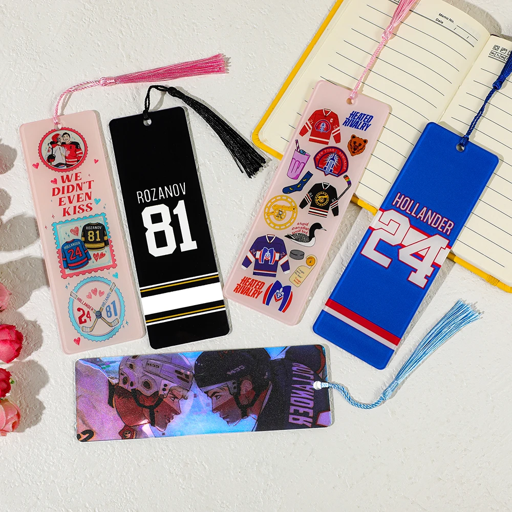 

Heated Rivalry Bookmark Hockey Player Collector's Gift Book Lover The Allure of Books Birthday Gift for a Friend