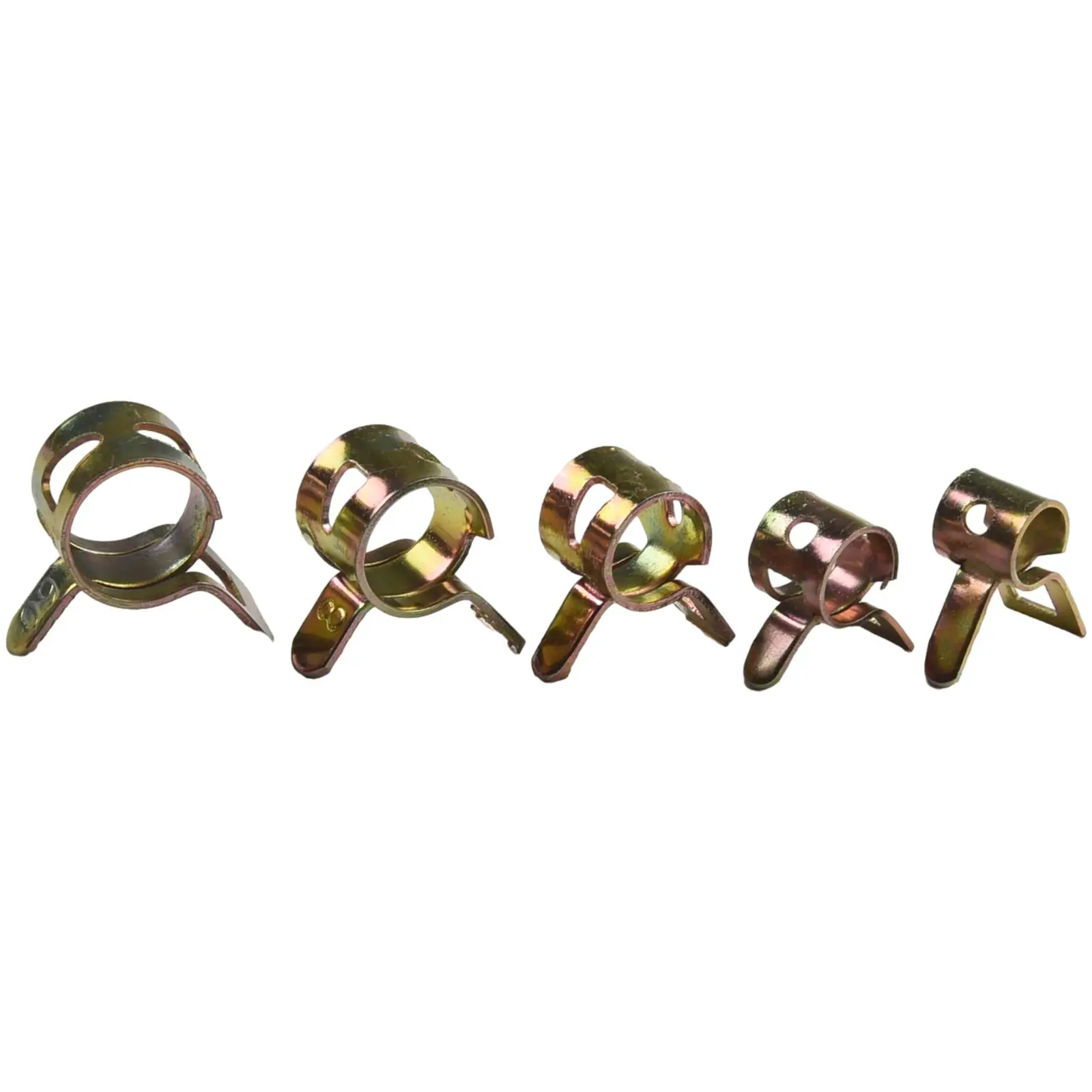 50 pçs/set braçadeiras de tubo novo 5/6/7/8/9mm carro auto primavera clipe combustível óleo mangueira água tubo braçadeira prendedor 5 tamanhos peças