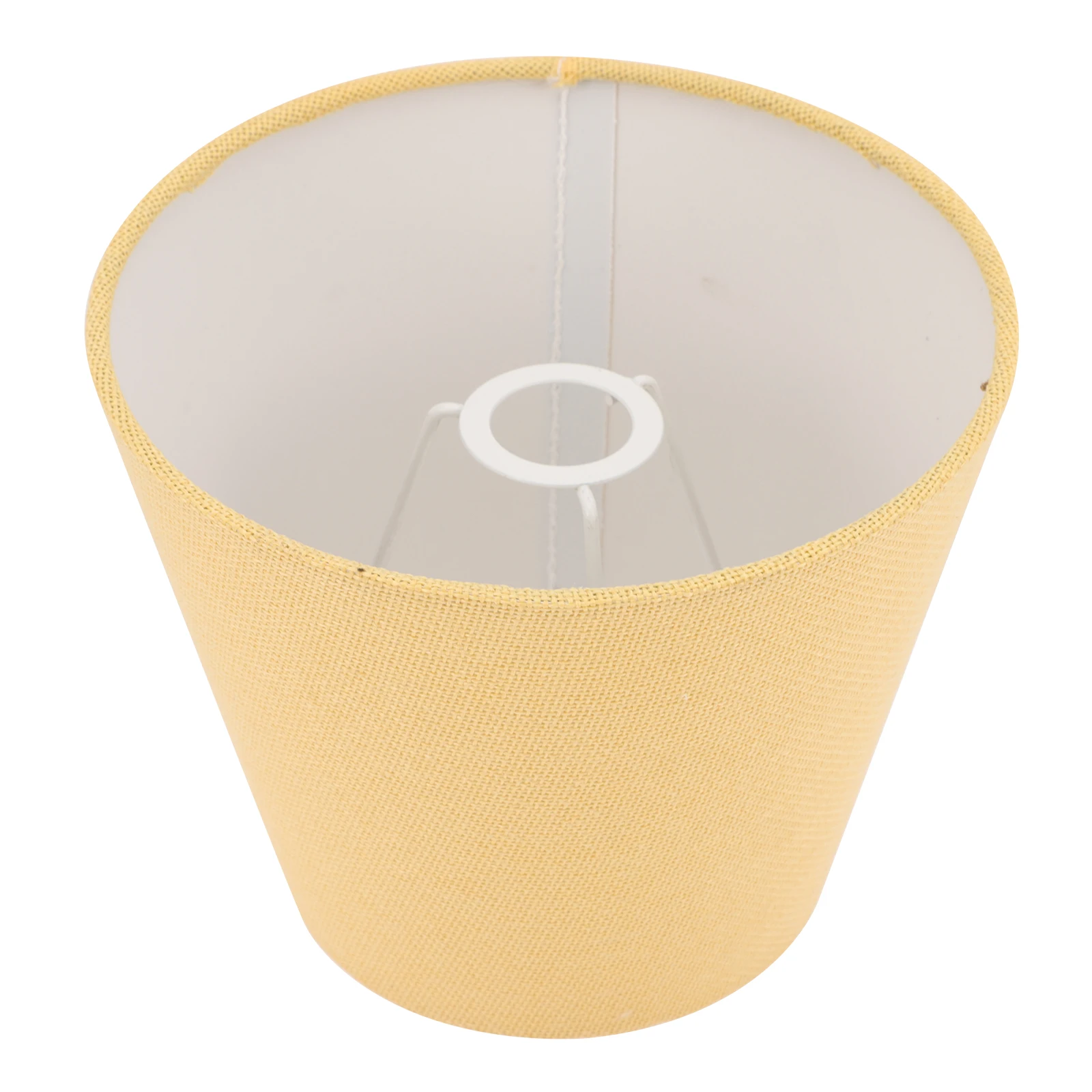 

Conical Round Lampshade Retro Chimney Style Yellow Vintage Table Small Shades Bedroom Living Room Study E14 Cloth Iron