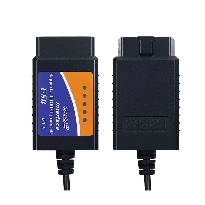 ELM 327 OBD2 Code Scanner ELM 327 USB V1.5 OBDII Car Diagnostic Tool Cable For Windows 7 8 XP System