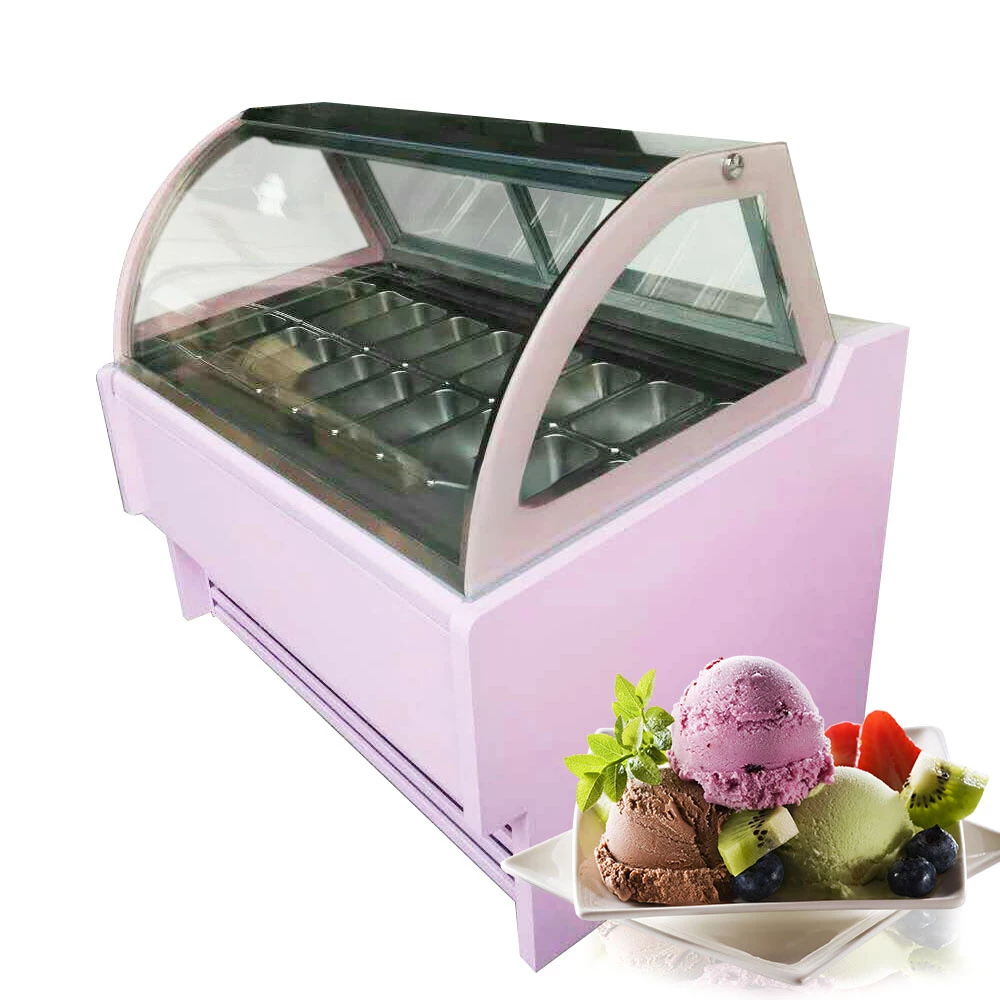 

Italian Ice Cream Display Freezer Popsicle Freezer Machine Ice cream Freezer Gelato