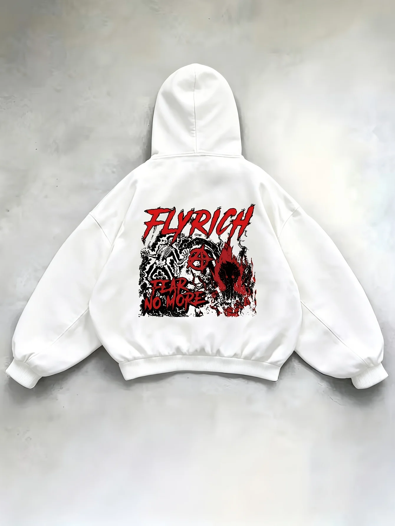 2026 New Trend Subculture Rock Style Double-sided Graffiti Printed Hooded Cardigan Sweatshirt Casual Versatile Loose Hoodie