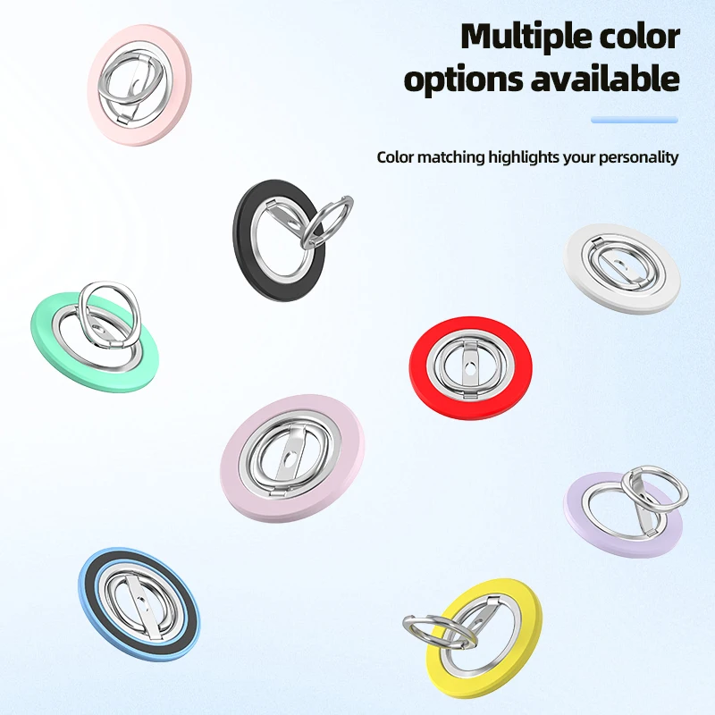 Immagine 7: Supporto Magnetico per Telefono con Anello, Impugnatura Regolabile 3-in-1 e Cavalletto per iPhone Serie 15/14/13