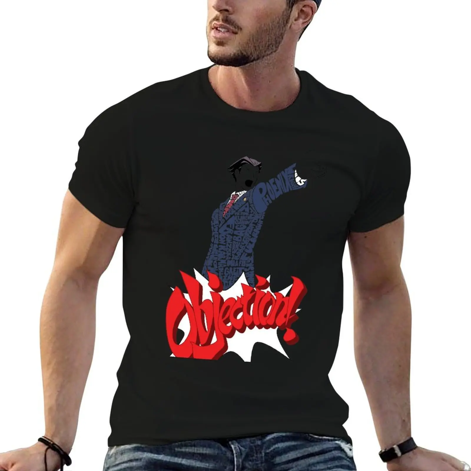 Phoenix Wright Bits! T-Shirt Classic Basic Casual T-Shirt