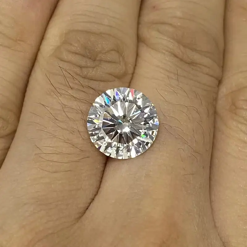 16 Hearts 16 Arrows Round Moissanite Dimaond Stone 4mm-12mm White D GRA Moissanite Loose Gemstone