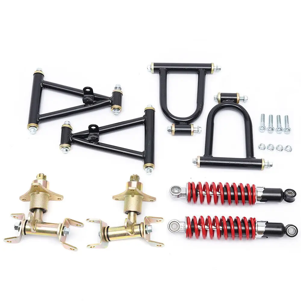 ATV Quad Bike & Go Kart Front Suspension Shock Arm Kit, Upper/Lower Swingarm Assembly