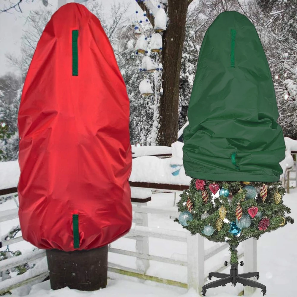 Upright Christmas Tree Storage Bag Waterproof Dustproof Organizer Bag for Topiary Fake Tree Durable Lightweight Easy Tree Covers