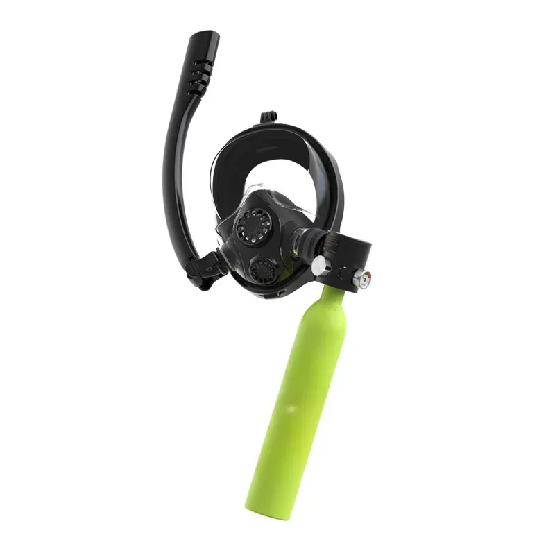 Mini Scuba Tank with Snorkel Mask 0.5L Portable Small Diving Tank with Full Face Diving Mask,Diving Cylinder Kit