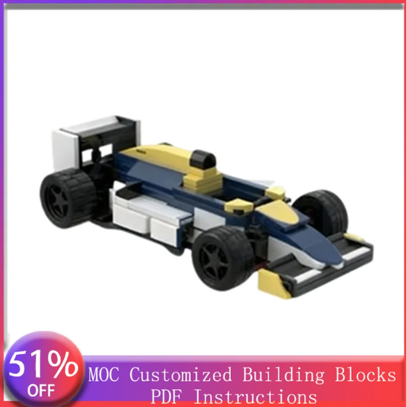 

188 деталей: Суперкар Williams FW11B MOC — модульный конструктор, простой и популярный креативный дизайн, DIY-набор для праздников и подарков