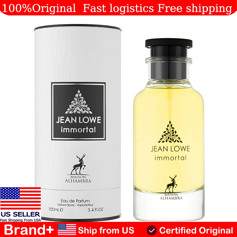 

Jean Lowe Immortel By Maison Alhambra for Men - 3.4 Oz EDP Spray Arabian Women's Perfume Long Lasting Fragrance Cologne Portable