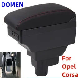 For Opel Corsa D Armrest box For Opel Corsa Car armrest box accessories interior storage box Retrofit parts With USB