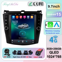 2 Din Android 15 Car Radio Multimedia Video Player For Honda Accord 7 2003 - 2008 GPS Stereo Head Unit 2din 4G Carplay autoradio