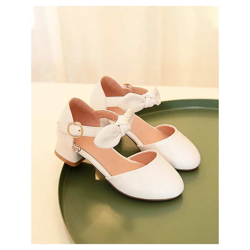 ロリータ-子供用のハイヒールの靴,弓と花のデザインのかわいいロリータの靴,新しい2021