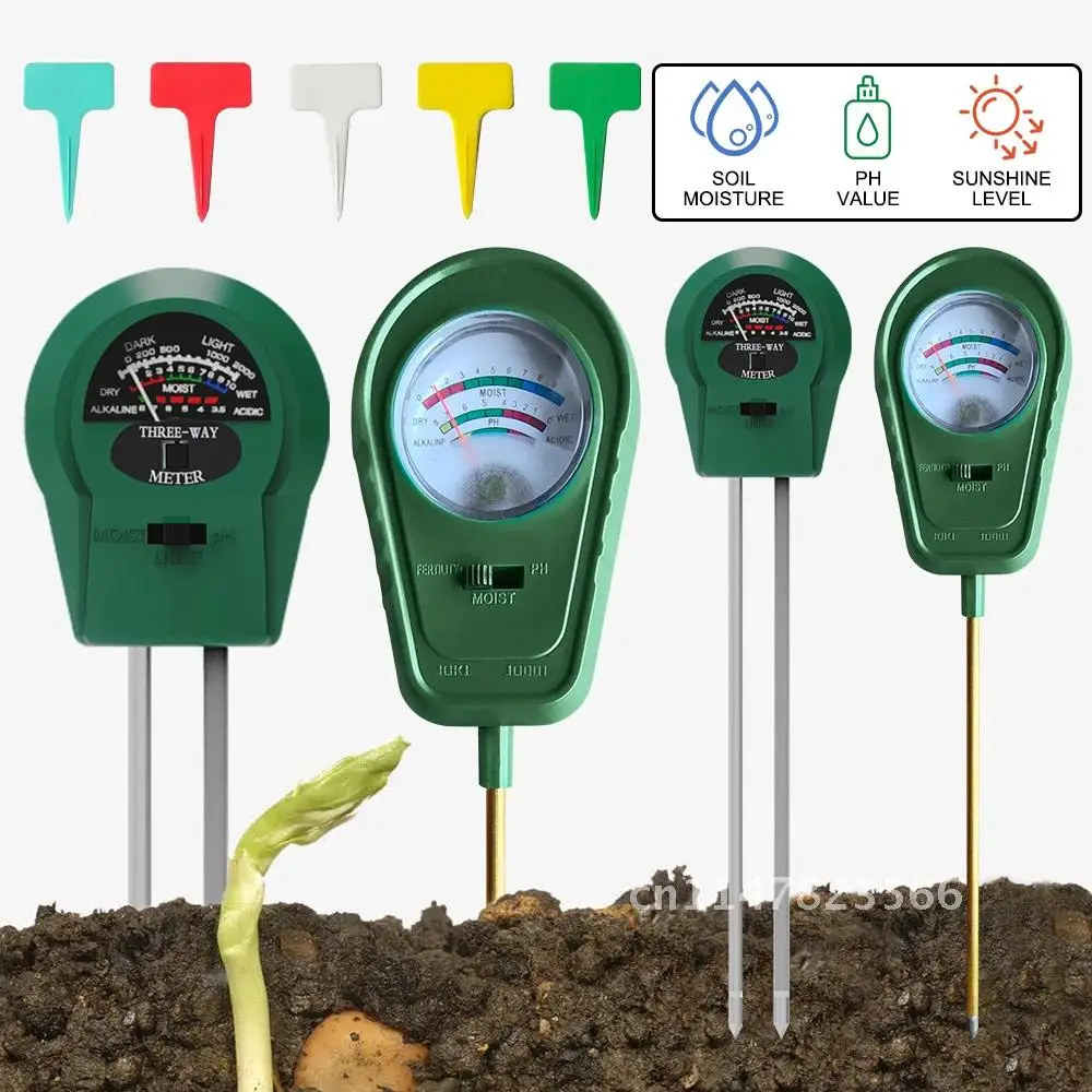 Moisture Sunlight Fertility PH Tester for Garden Farm House Plants Lawn Care Soil Tester Acidity Humidity Testing Soil PH Meter