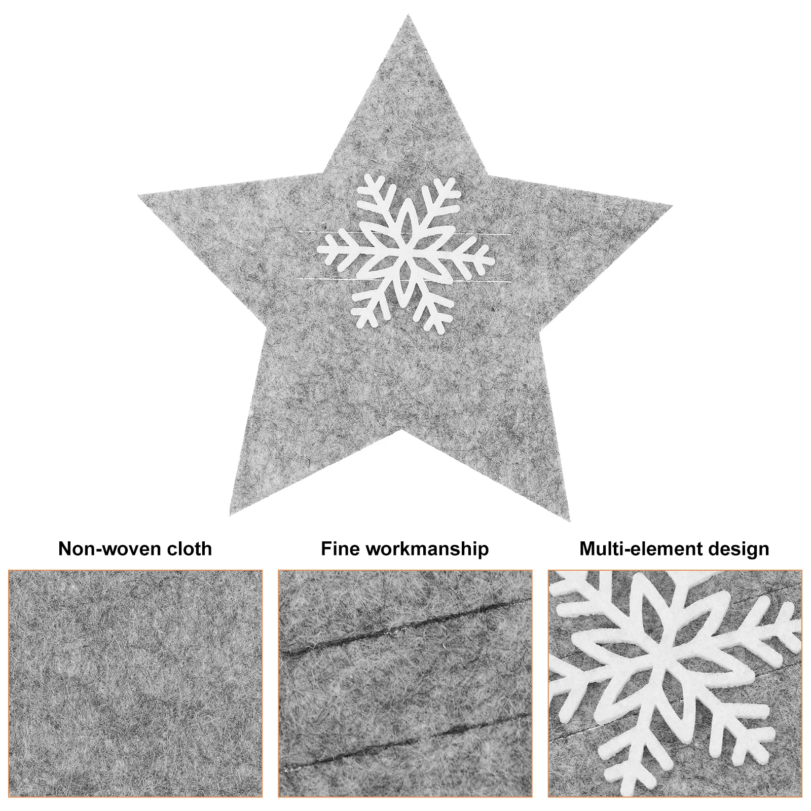 

8Pcs Xmas Five-Pointed Star Cutlery Holder Compact Cutlery Cover for Christmas Dinner Party Tableware Storage Bag Xmas Party