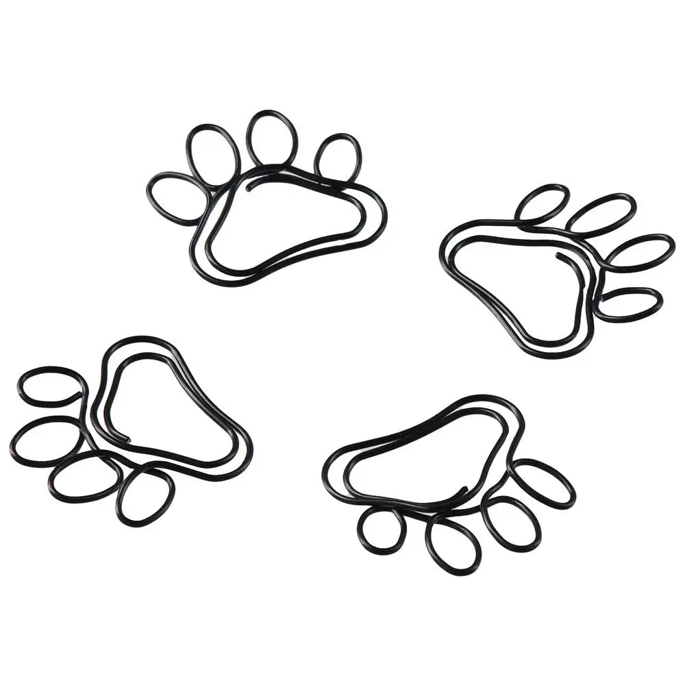 

Durable Cat Paw Paper Clips Dog Shape Bookmark Binder Document Organizing Home